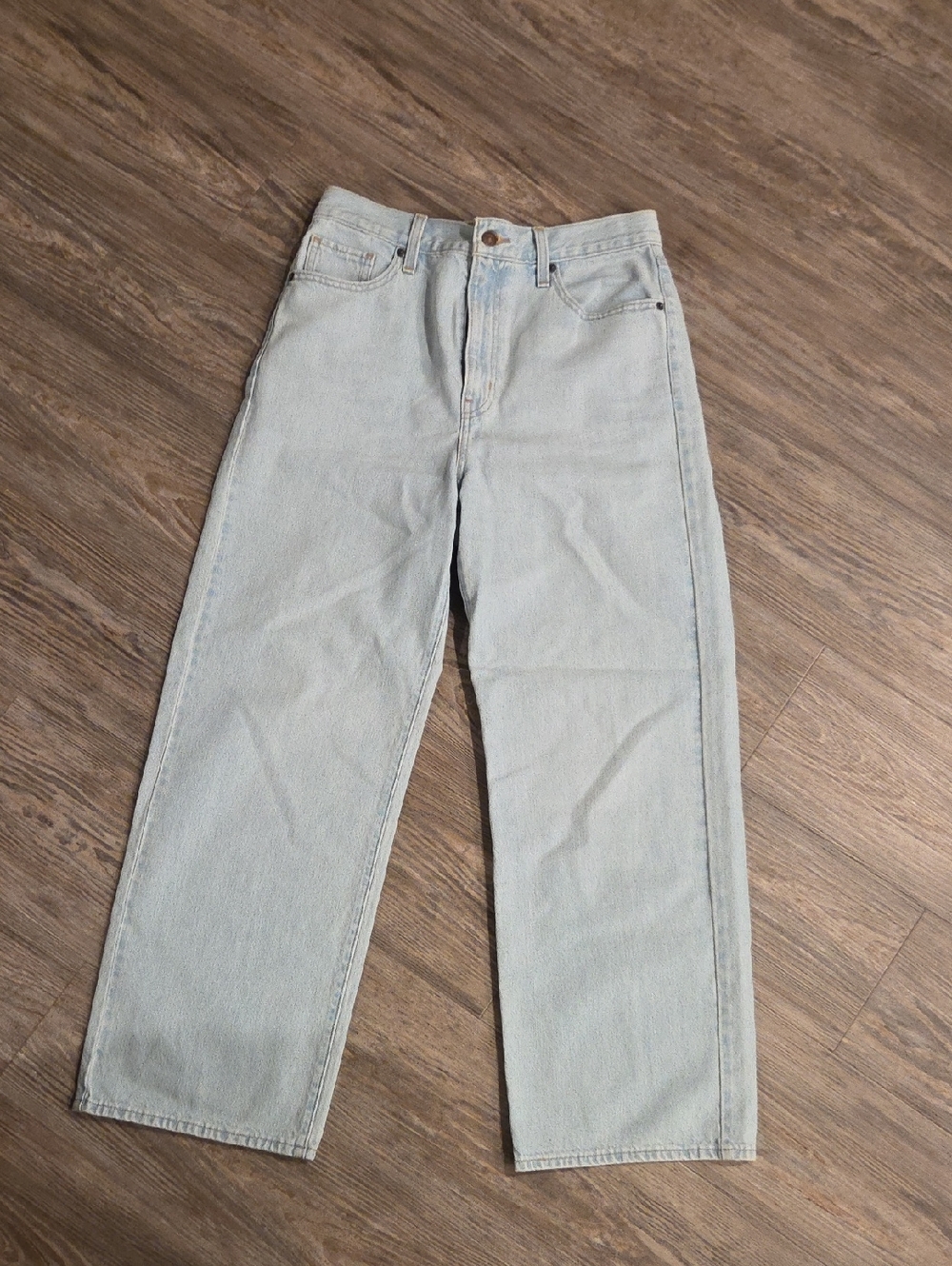 Levi's Pale Blue High-Rise Straight Leg Jeans